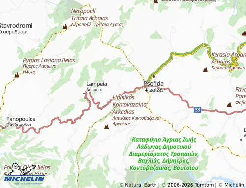Carte MICHELIN Paliofytia - ViaMichelin