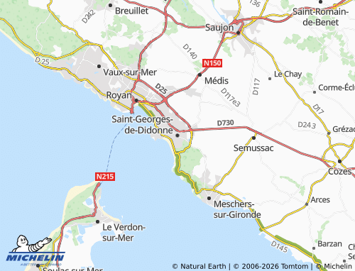MICHELIN Saint-Georges-de-Didonne map - ViaMichelin