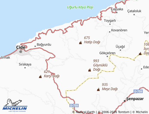 Mappa MICHELIN Kumköy - ViaMichelin