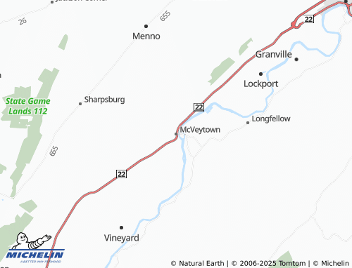 MICHELIN McVeytown map - ViaMichelin