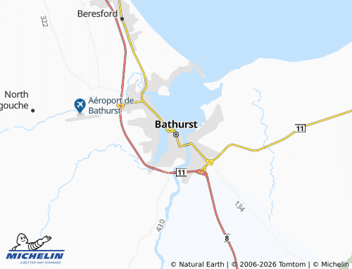 Carte MICHELIN Bathurst - ViaMichelin