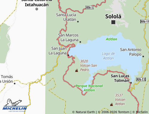 Mappa MICHELIN San Pedro La Laguna - ViaMichelin