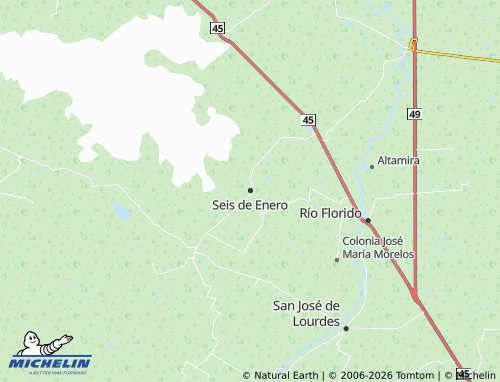 MICHELIN Seis de Enero map - ViaMichelin
