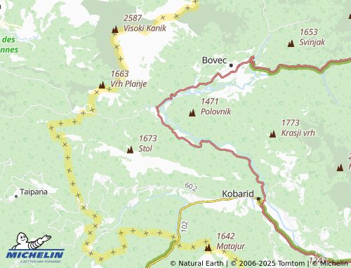 MICHELIN Srpenica map - ViaMichelin
