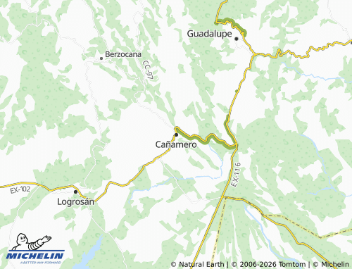 MICHELIN Cañamero map - ViaMichelin