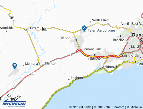 Mapa MICHELIN East Taieri - ViaMichelin