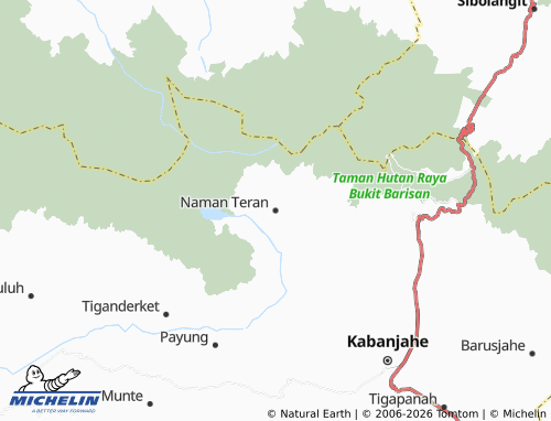 MICHELIN Naman Teran map - ViaMichelin