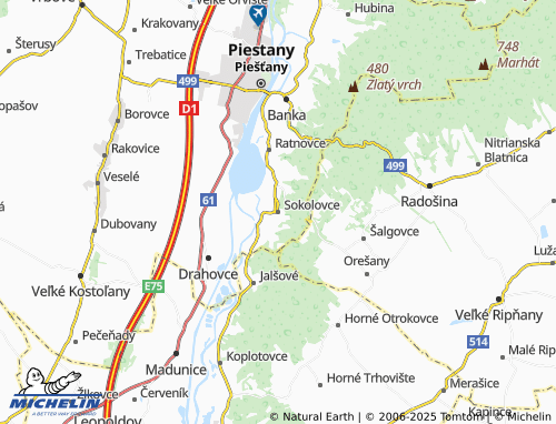 MICHELIN Sokolovce map - ViaMichelin
