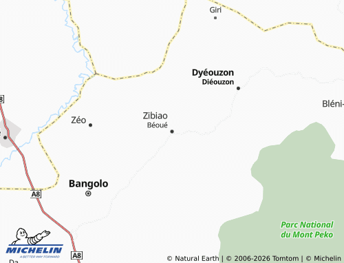 Mapa MICHELIN Béoué - ViaMichelin