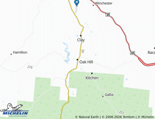 Mapa MICHELIN Oak Hill - ViaMichelin