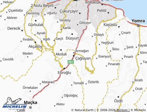 MICHELIN Çağlayan map - ViaMichelin