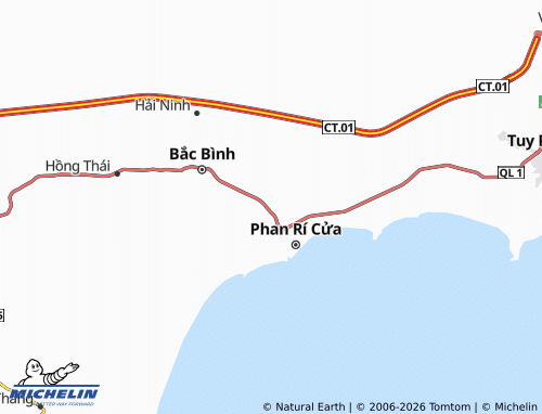 Kaart MICHELIN Phan Rí Thành - ViaMichelin