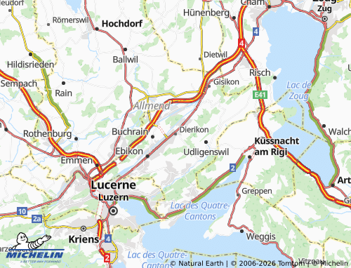 Mapa MICHELIN Dierikon - ViaMichelin