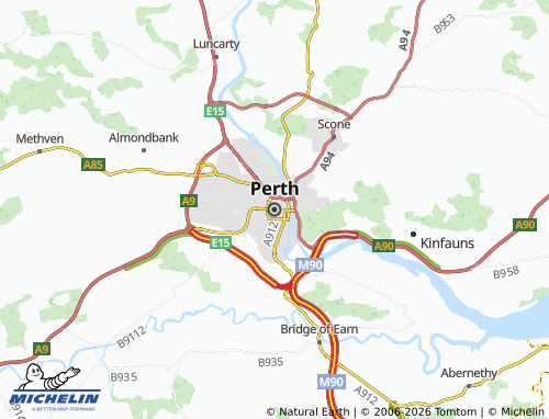 Mapa MICHELIN Perth - ViaMichelin