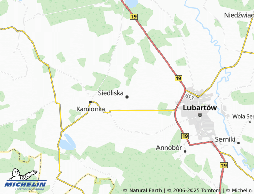 MICHELIN Siedliska map - ViaMichelin