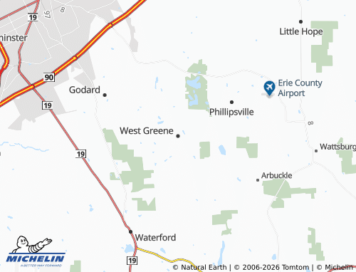 Kaart MICHELIN West Greene - ViaMichelin