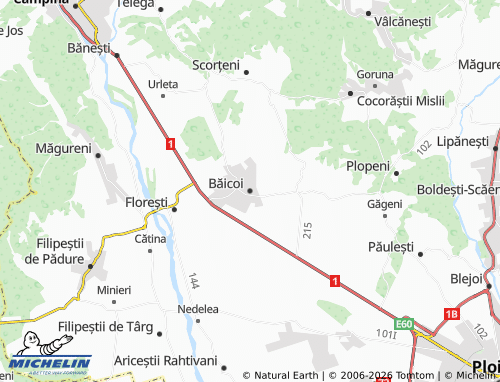 MICHELIN Băicoi map - ViaMichelin
