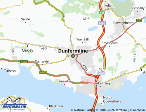Carte MICHELIN Dunfermline - ViaMichelin