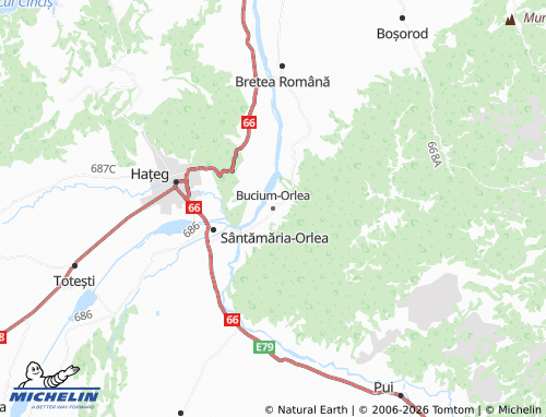 Mappa MICHELIN Bucium-Orlea - ViaMichelin