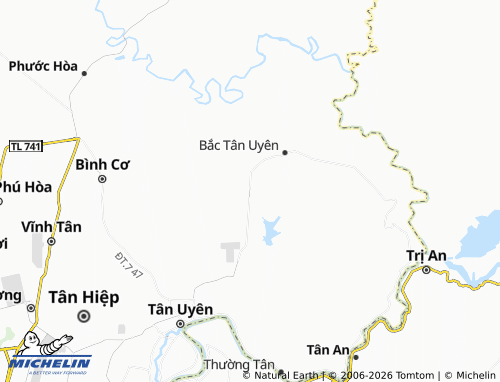 MICHELIN Bắc Tân Uyên map - ViaMichelin