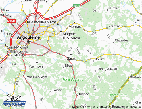 Mapa MICHELIN Garat - ViaMichelin