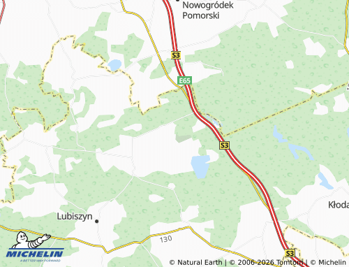 MICHELIN-Landkarte Chłopiny - ViaMichelin