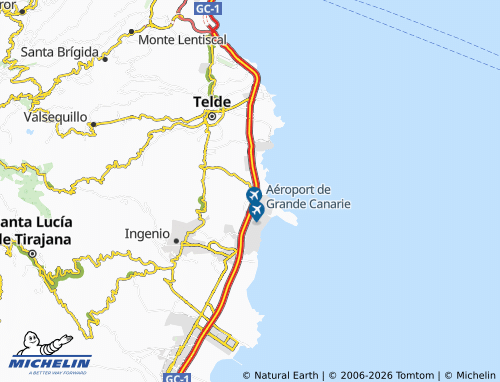 MICHELIN Gando map - ViaMichelin