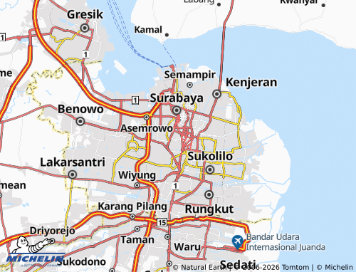 MICHELIN Kedungdoro map - ViaMichelin