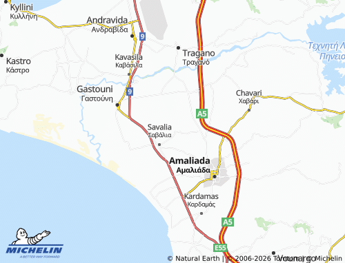 Carte MICHELIN Ampelokampos - ViaMichelin