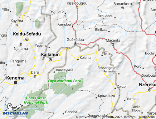 Mappa MICHELIN Kolahun - ViaMichelin