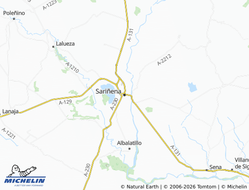 Mapa MICHELIN Sariñena - ViaMichelin