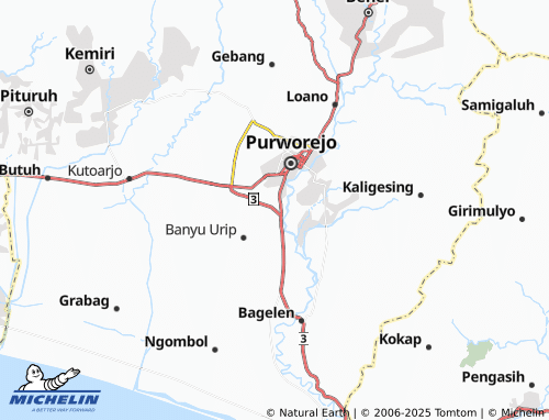 MICHELIN-Landkarte Boro Kulon - ViaMichelin