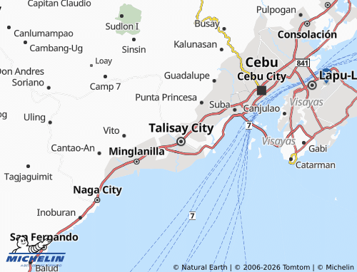 MICHELIN Tabunoc map - ViaMichelin