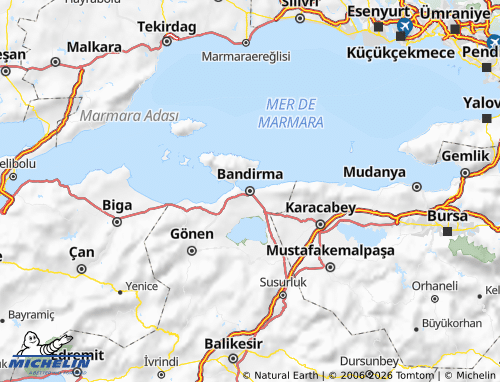 MICHELIN Bandırma map - ViaMichelin