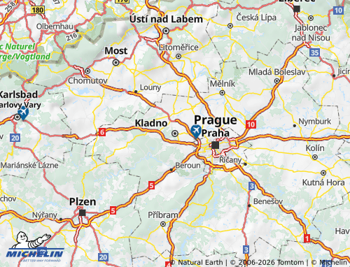Mapa MICHELIN Kladno - ViaMichelin