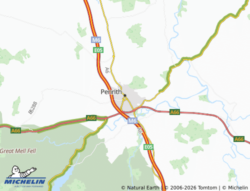 Carte MICHELIN Penrith - ViaMichelin