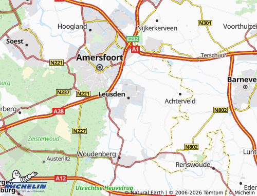 Kaart MICHELIN Leusden - ViaMichelin