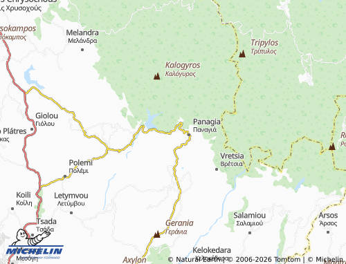 MICHELIN-Landkarte Asprogia - ViaMichelin