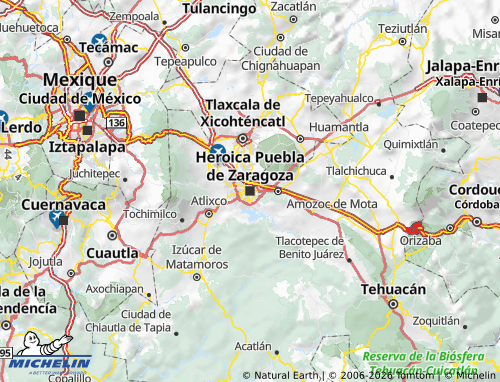 Carte MICHELIN Puebla - ViaMichelin