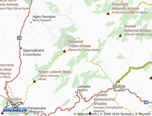 Carte MICHELIN Kryovrysi - ViaMichelin