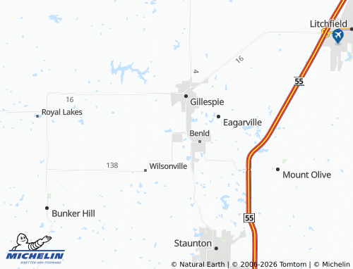 Carte MICHELIN Mount Clare - ViaMichelin