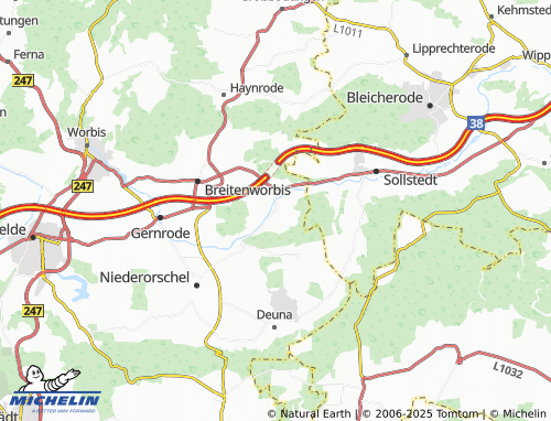 MICHELIN Bernterode map - ViaMichelin
