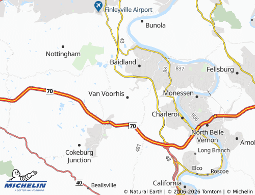 Kaart MICHELIN Van Voorhis - ViaMichelin