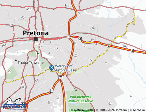 Mapa MICHELIN Menlyn - ViaMichelin