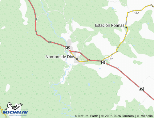Mappa MICHELIN Nombre de Dios - ViaMichelin