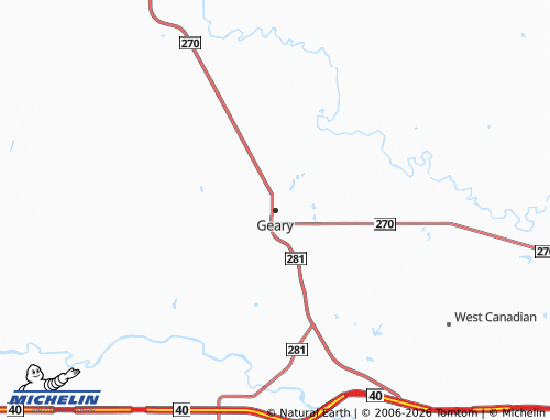 Mapa MICHELIN Geary - ViaMichelin