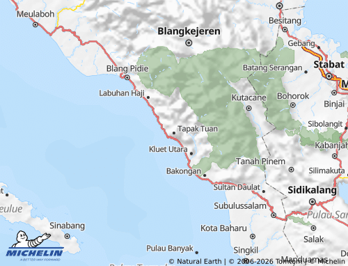 MICHELIN Aceh Selatan map - ViaMichelin