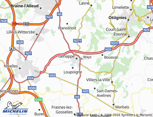 Mappa MICHELIN Genappe - ViaMichelin