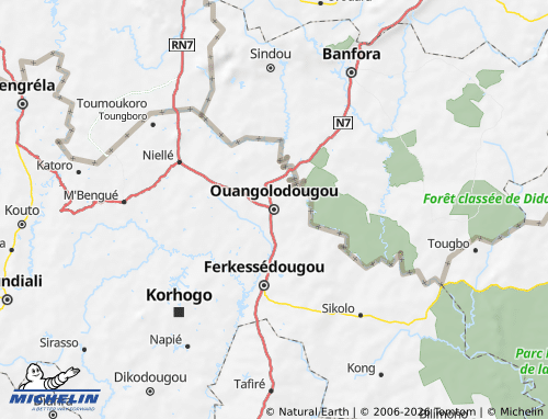 MICHELIN-Landkarte Ouangolodougou - ViaMichelin