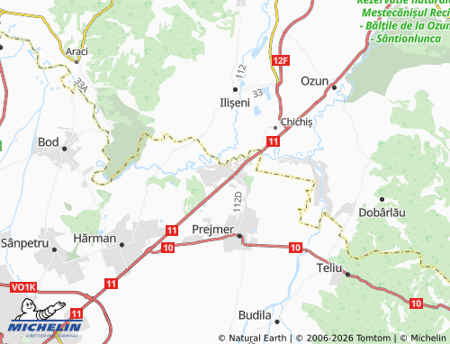 MICHELIN Lunca Câlnicului map - ViaMichelin